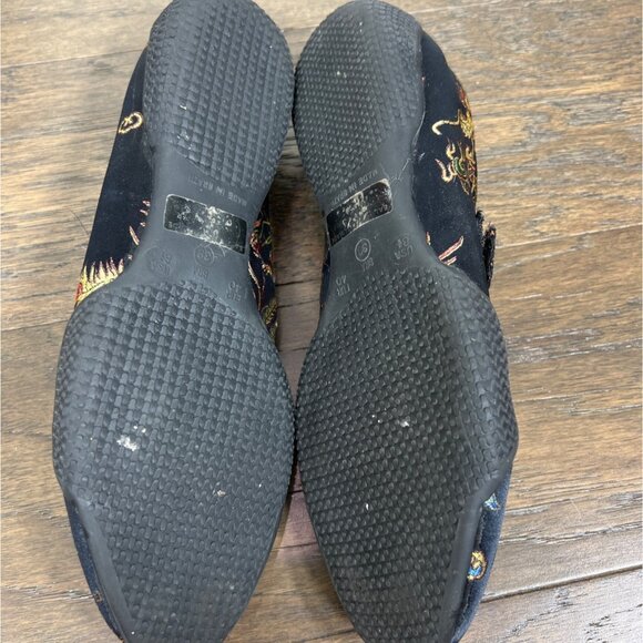 PAZZO Embroidered Mary Jane Flats Black US 8.5 EU 39 EUC - Picture 6 of 9